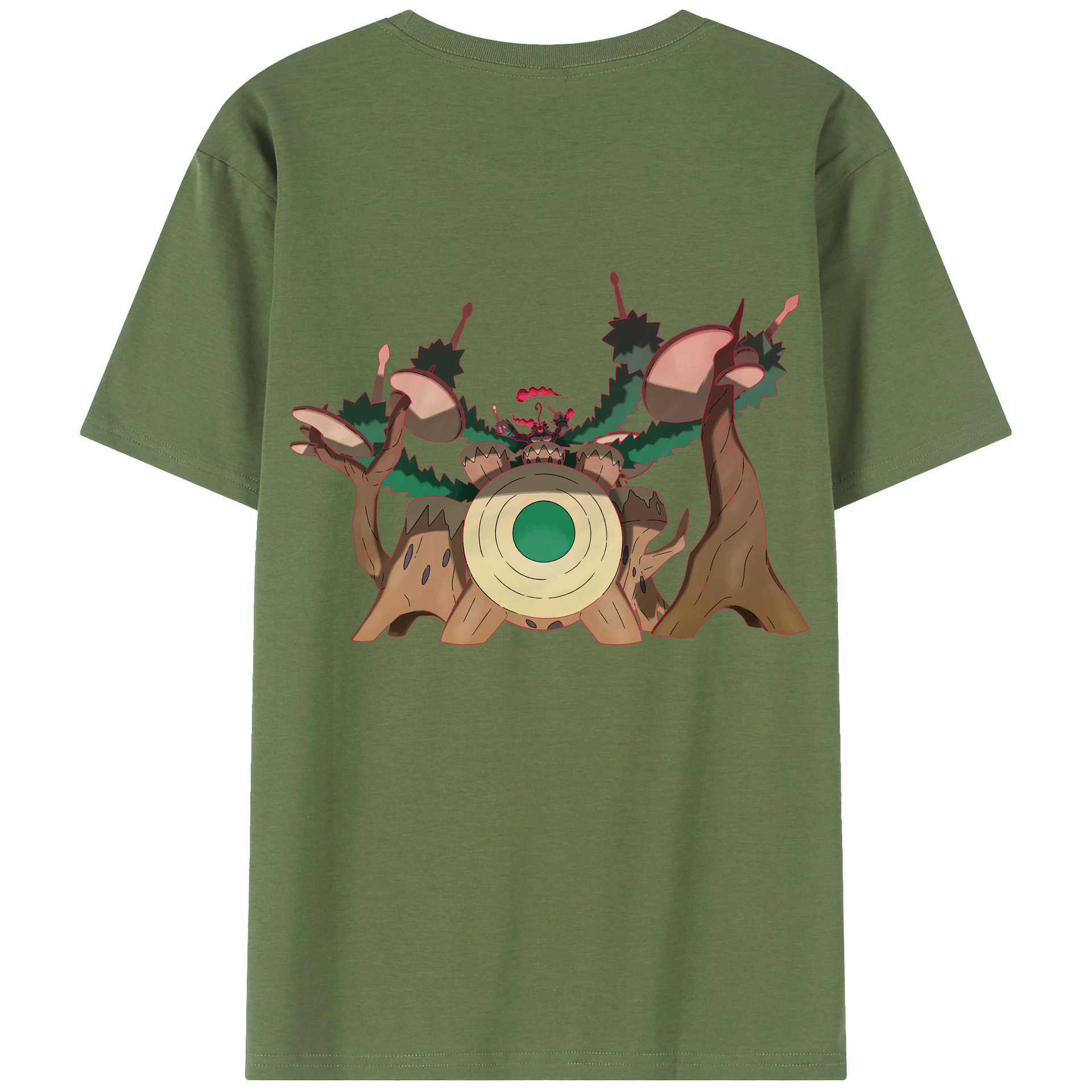 （画像用） ポケットモンスター Pokémon 綿100％ メンズ半袖Tシャツ（バックプリント） 通気性